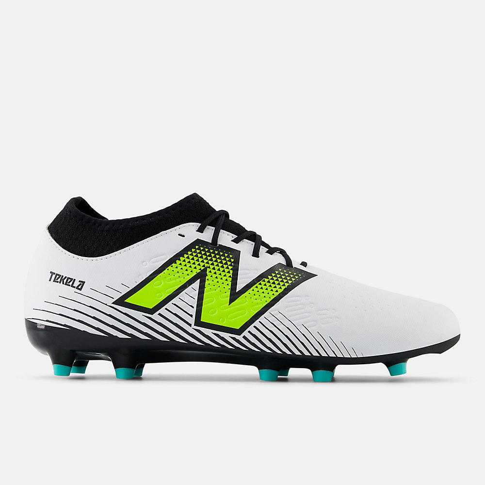 New Balance TEKELA MAGIQUE FG V4+ Shoes White with Hi-lite and Black